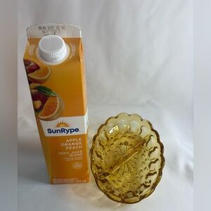 Indiana Glass amber oval divided relish dish